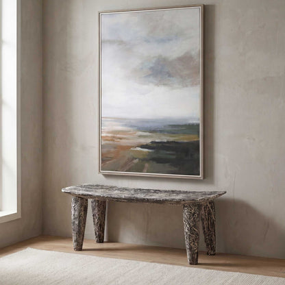 Fade To Black - Wood Bench - Black / White