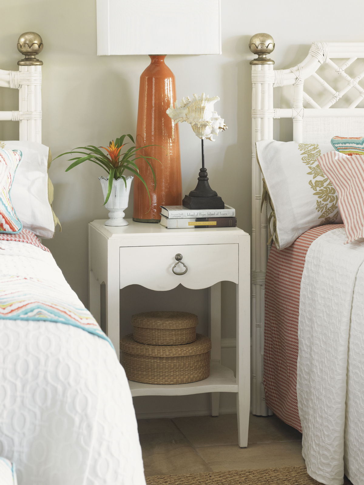 Ivory Key - Water Street Bedside Table - White