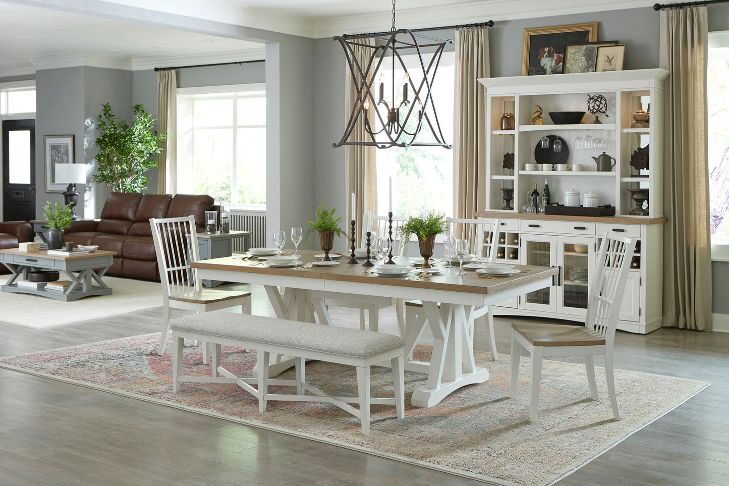 Americana Modern Dining - Spindle Back Dining Chair (Set of 2) - Cotton White
