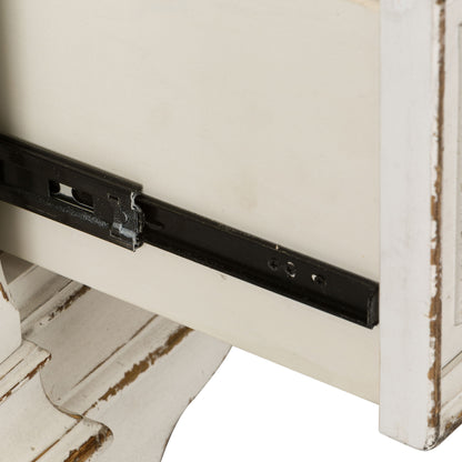 Abbey Park - 2 Drawer Nightstand With Charging Station - Antique White