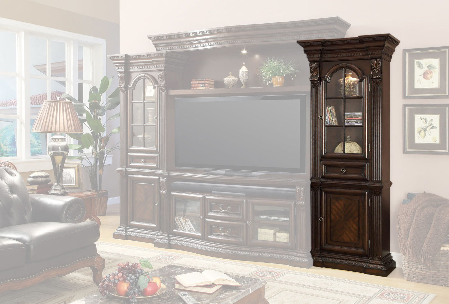 Bella - Right Pier And Upper Bridge Back Panel - Vintage Sienna