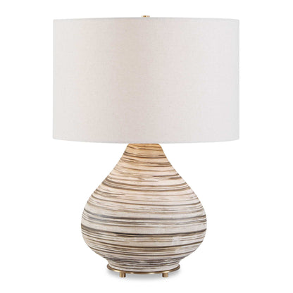 Azura - Horizontal Line Table Lamp - Brown / Gray / White