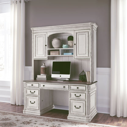Magnolia Manor - Jr Executive Credenza Base - Antique White