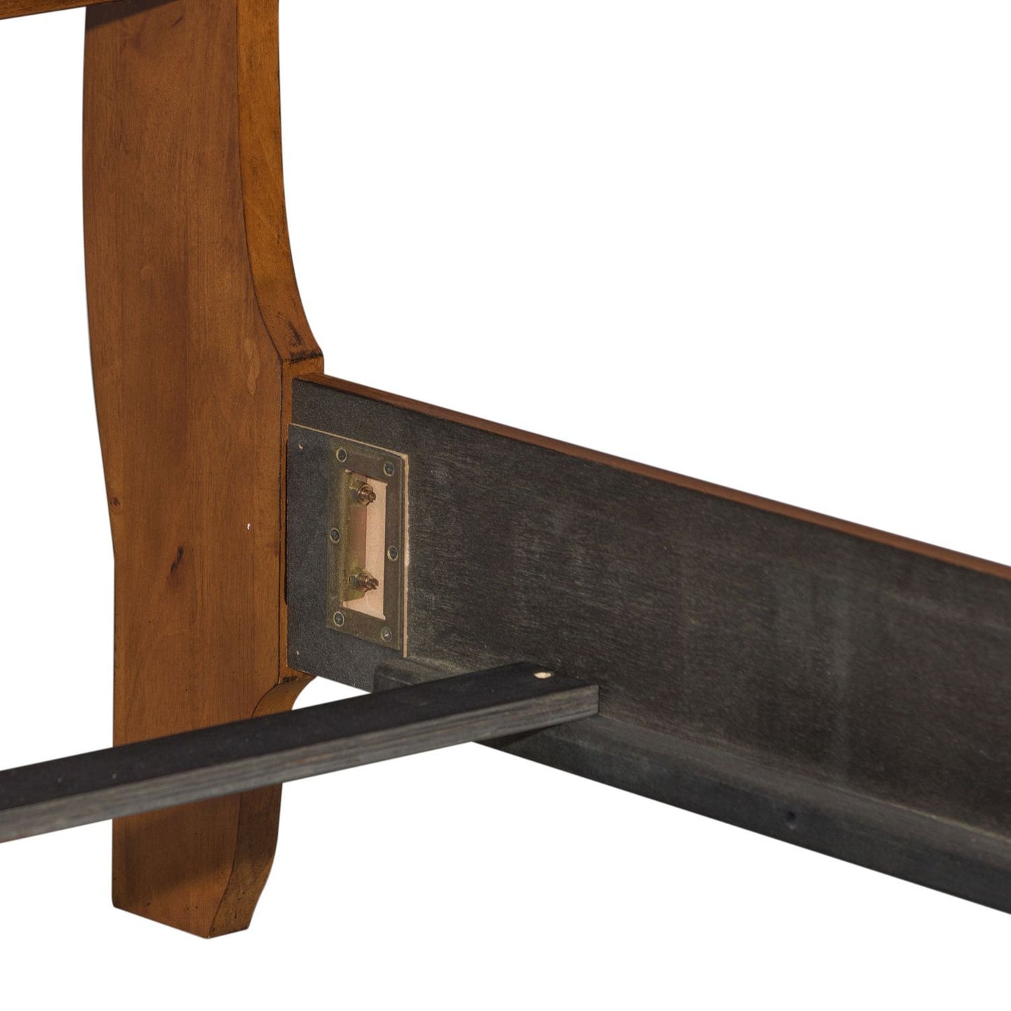Grandpas Cabin - Twin Sleigh Rails & Slats - Aged Oak