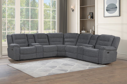 Redondo - RAF Console Loveseat With 1 Recliner Power - Dark Gray