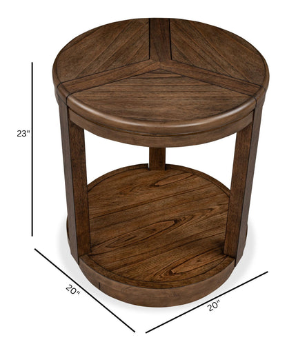 Connolly - Round End Table - Brown