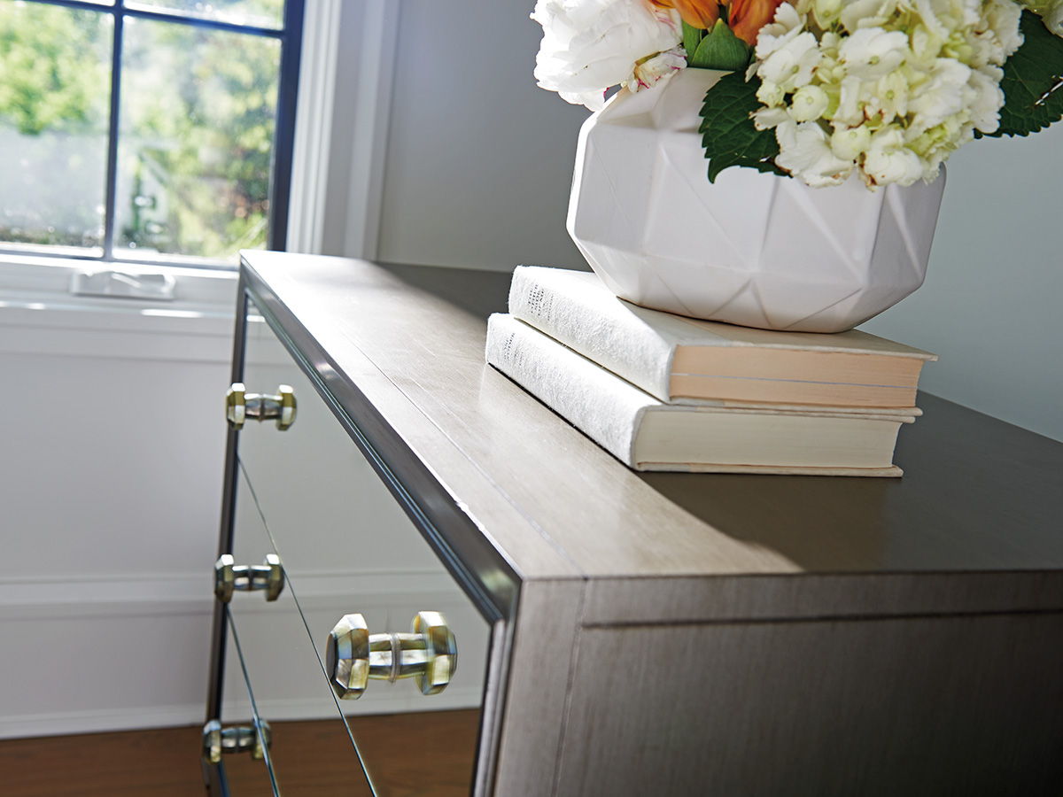Ariana - Divonne Mirrored Nightstand - Dark Brown