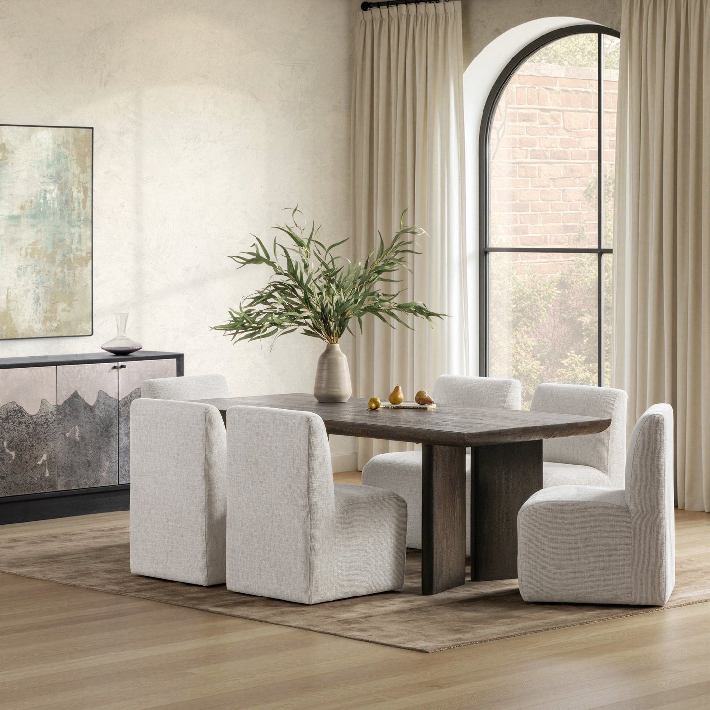 Celadon - 84" Dining Table - Truffle Brown