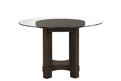 Cityscape - Glass Table Top - Dark Brown