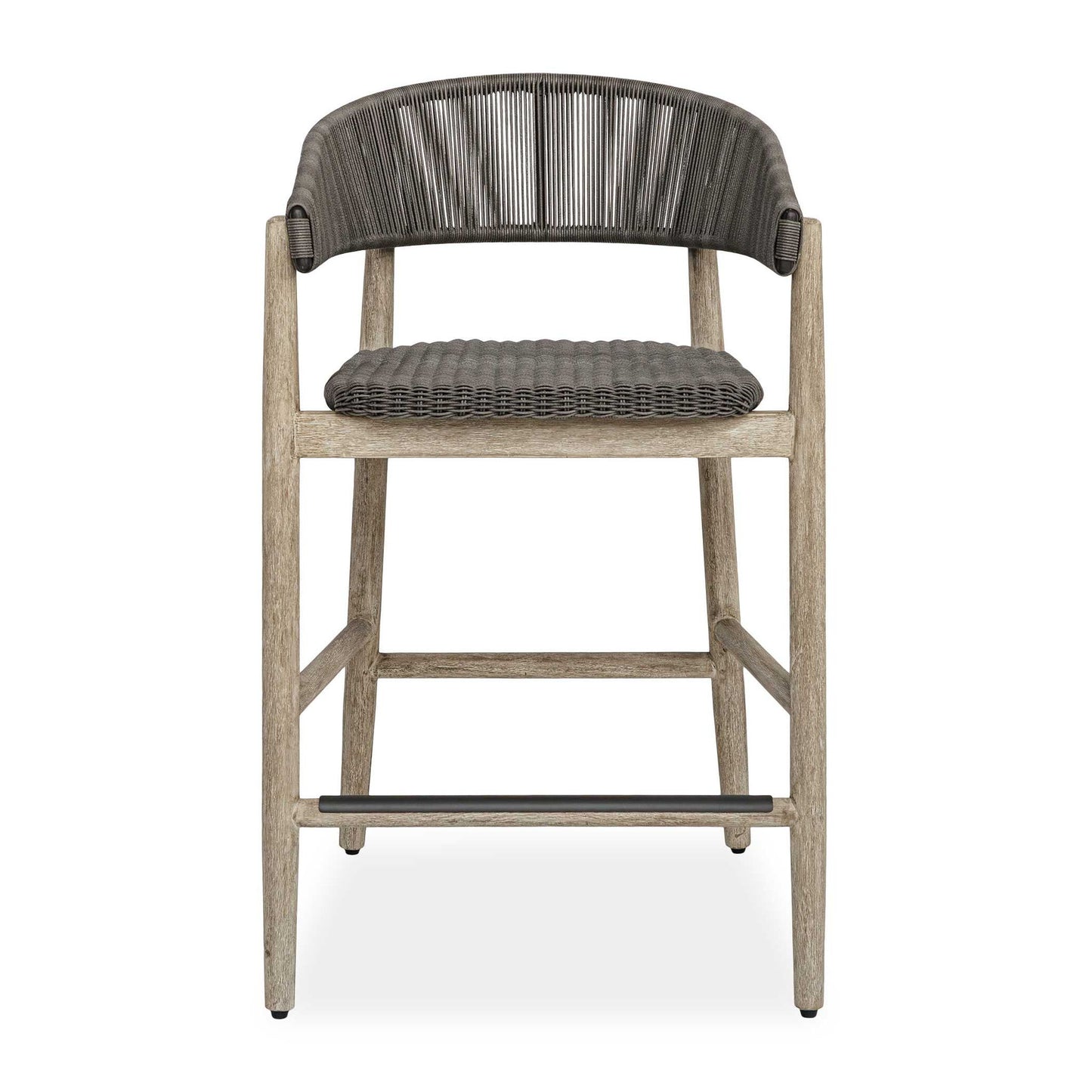 Dermott - Outdoor Counter Stool - Brown / Dark Gray
