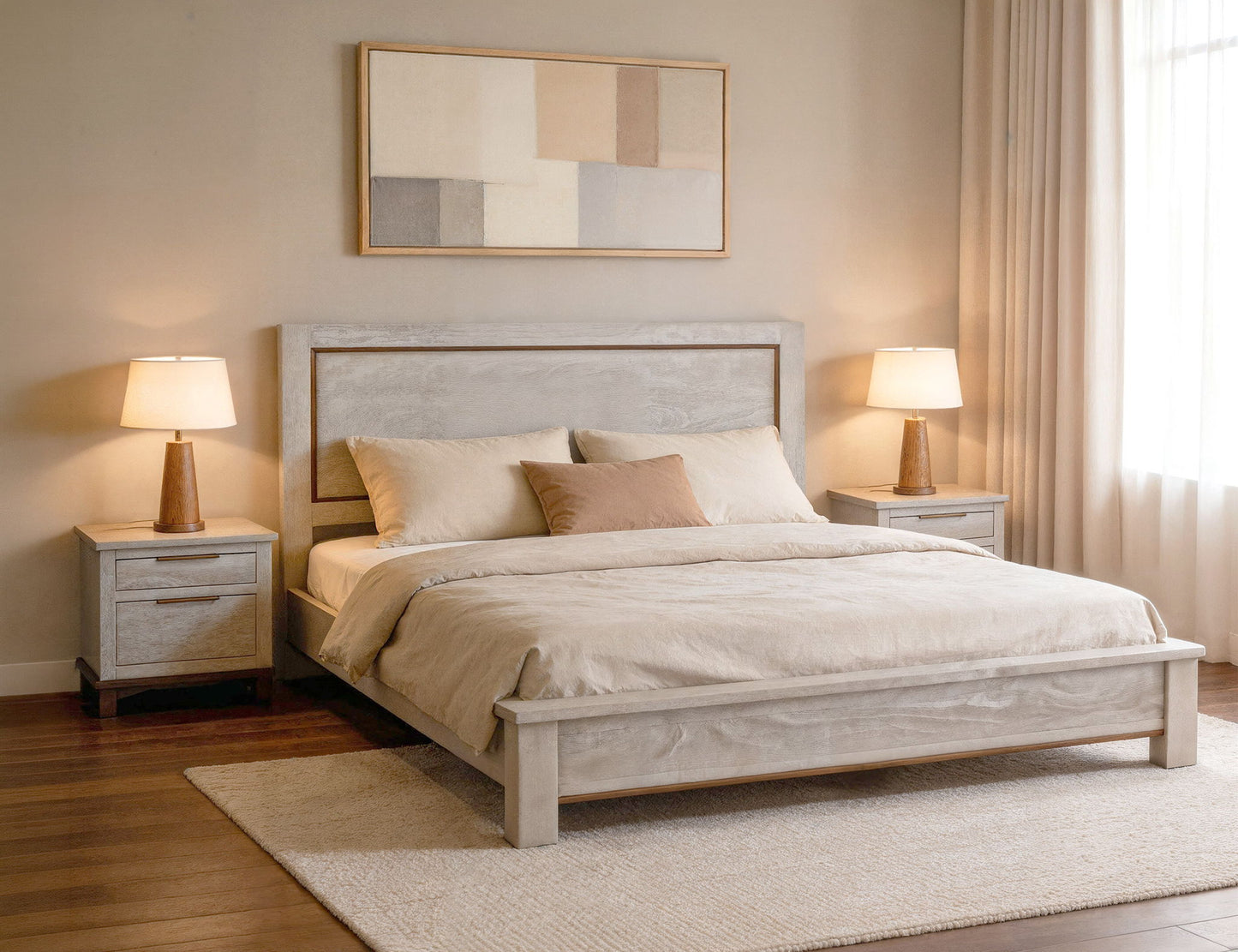 Loft - 5/0 Queen Headboard - Gray / Beige