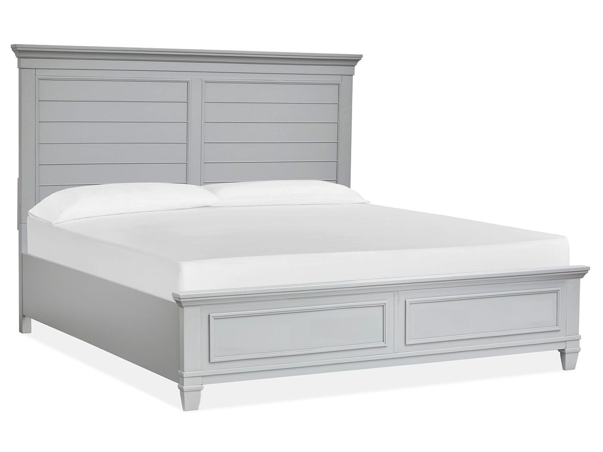 Charleston - King Panel Bed Headboard - Harbor Gray