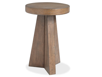 Lansbury - Round Accent End Table - Antique Wheat