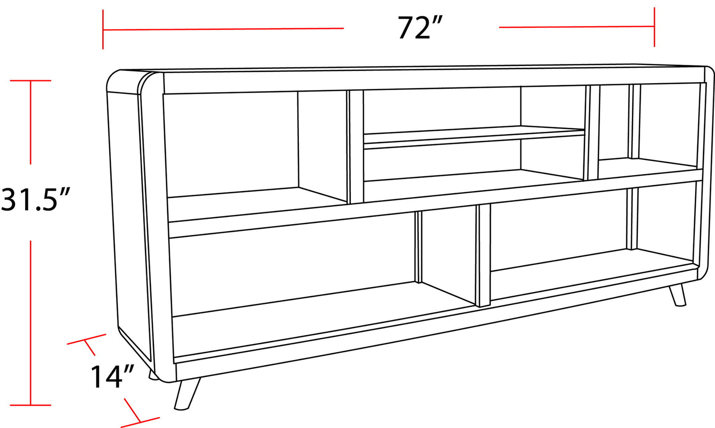 Escape - Open Multi-Purpose Console - Glazed Natural Oak