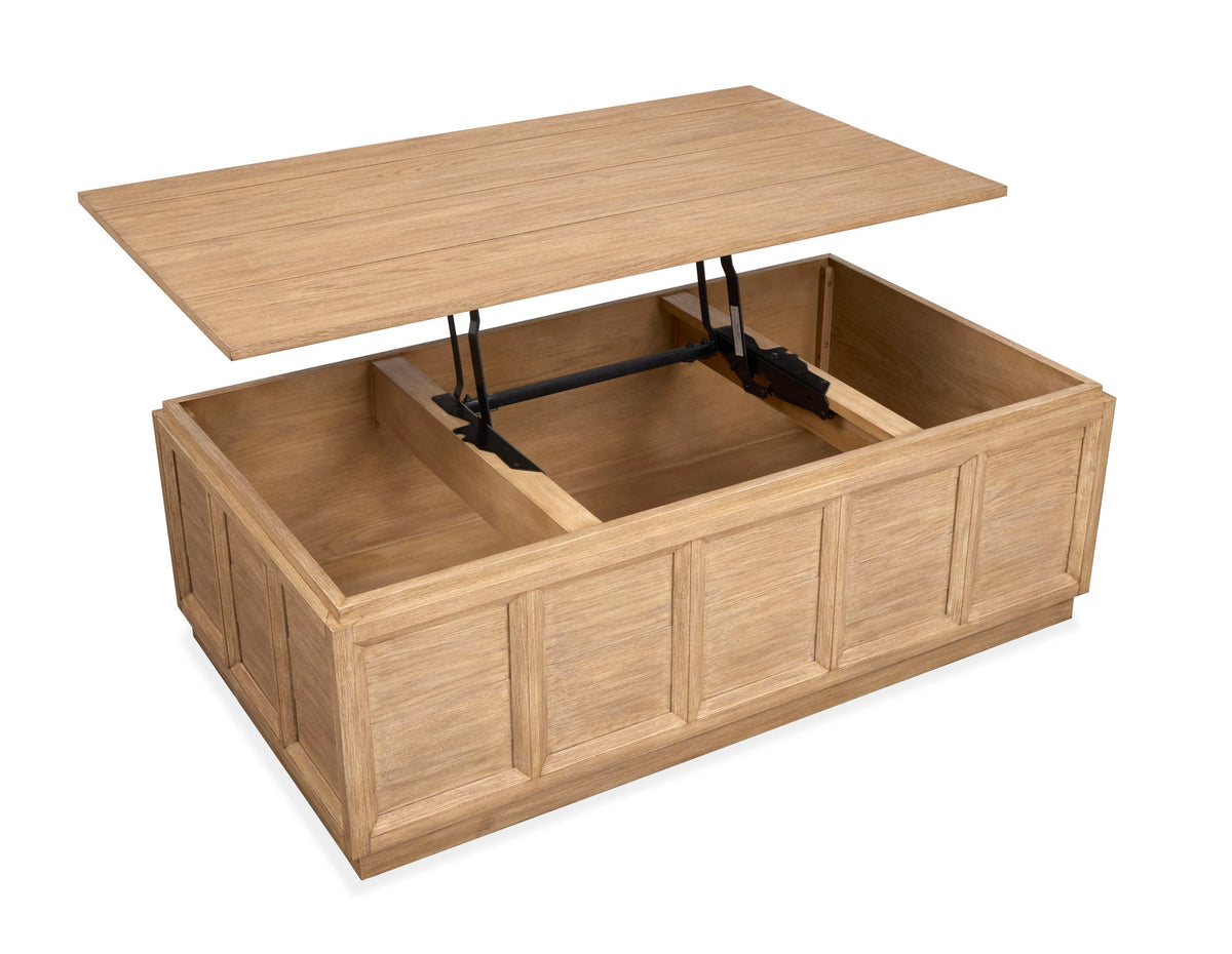 Burnham - Lift Top Storage Cocktail Table With Casters - Sable Dusk