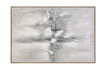 Quiet Reflection Framed Canvas - Silver