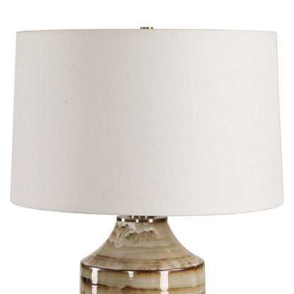 Schneider - Glazed Table Lamp - Brown / Beige