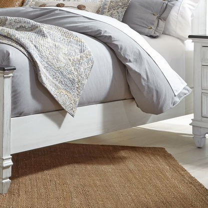 Allyson Park - Panel Bed Rails - Wirebrushed White / Charcoal