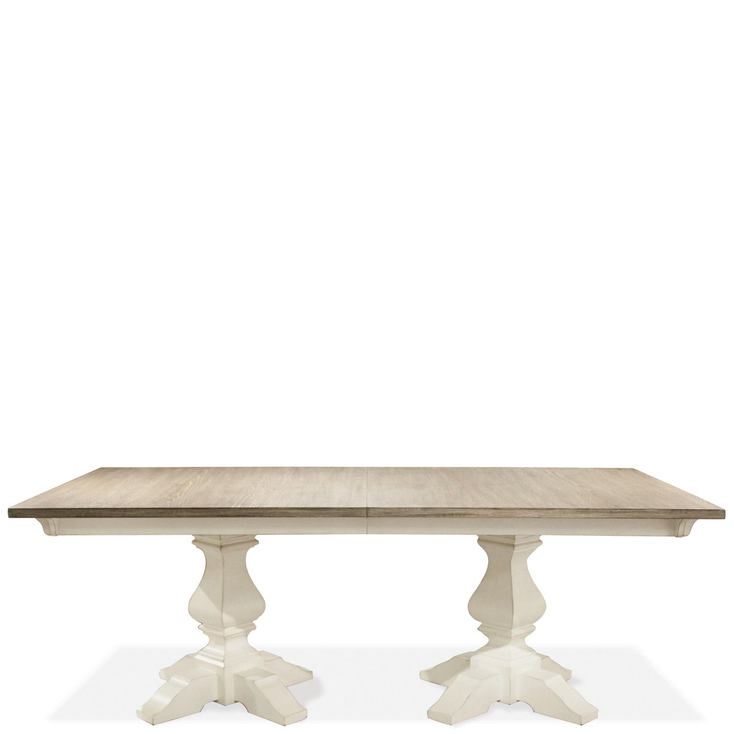 Myra - Double Pedestal Table Base - Paperwhite
