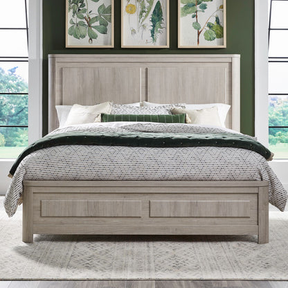 Modern Play - Queen Panel Headboard & Footboard - Natural White