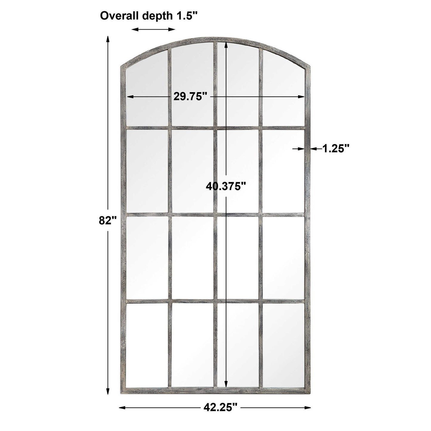 Amiel - Arched Mirror - Ivory