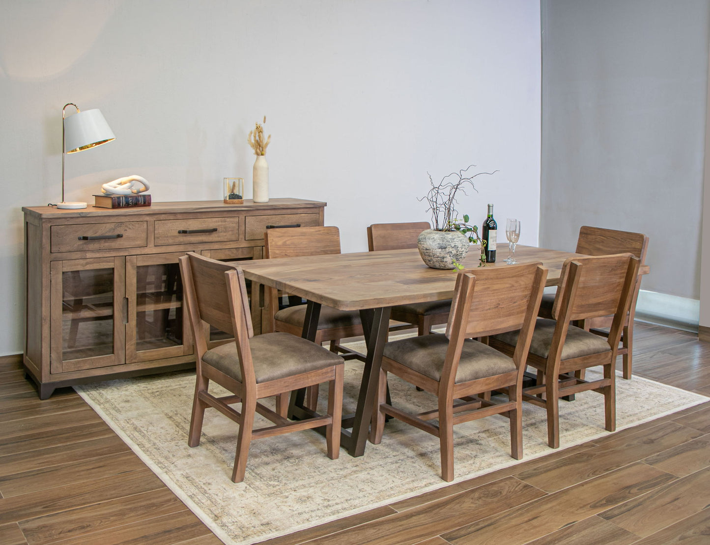 Natural Parota - Table Base - Brown Cappuccino