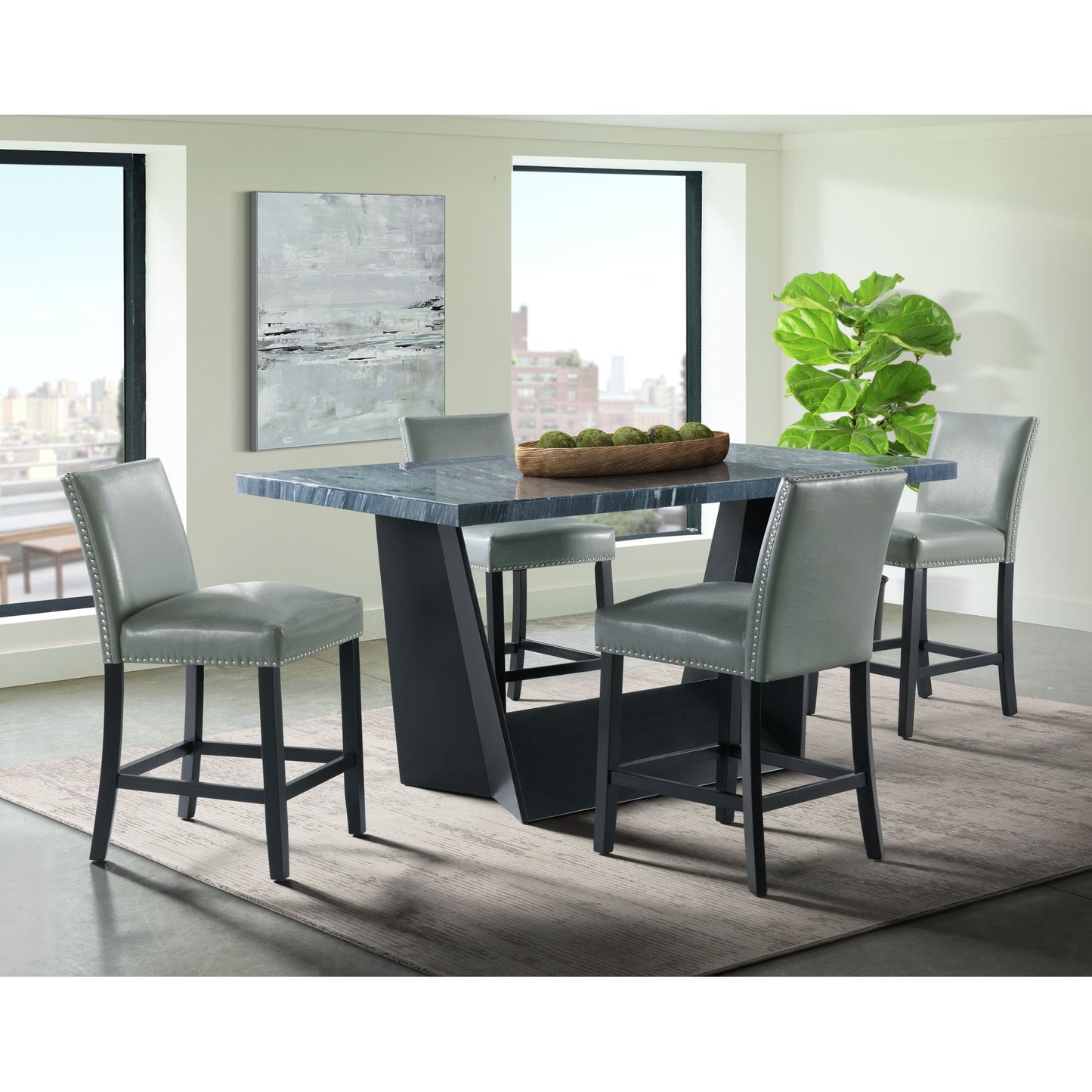 Beckley - Dining / Counter Marble Table Top - Dark