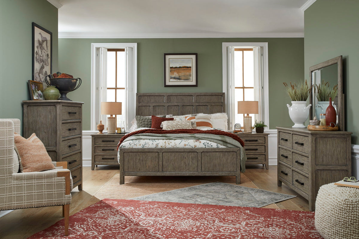Claremont - Queen Panel Bed - Smokey Taupe