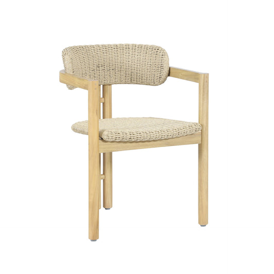 Sedona - Wood And Wicker Patio Dining Chair (Set of 2) - Natural / Brown