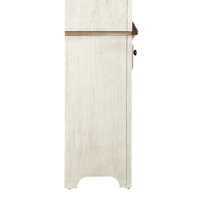 Farmhouse Reimagined - Left Pier Base - Antique White / Chestnut Tops