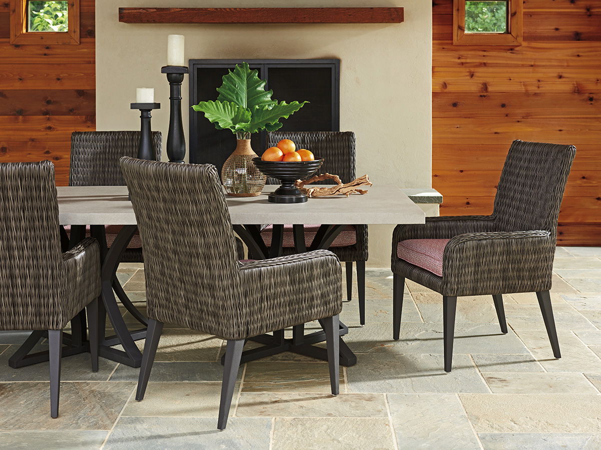 Cypress Point Ocean Terrace - Arm Dining Chair - Dark Gray