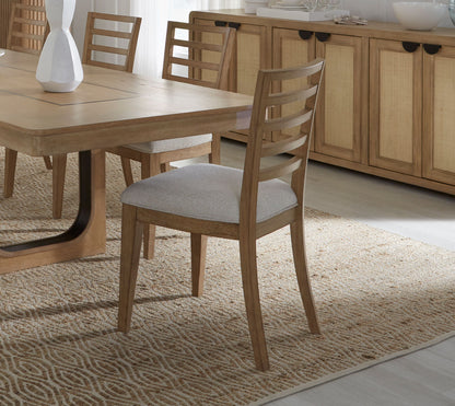 Escape - Ladder Back Dining Chair (Set of 2) - Glazed Natural Oak Mirage Mist