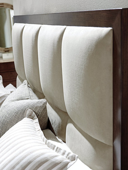 Laurel Canyon - Casa Del Mar Upholstered Headboard 6/6 King - Dark Brown