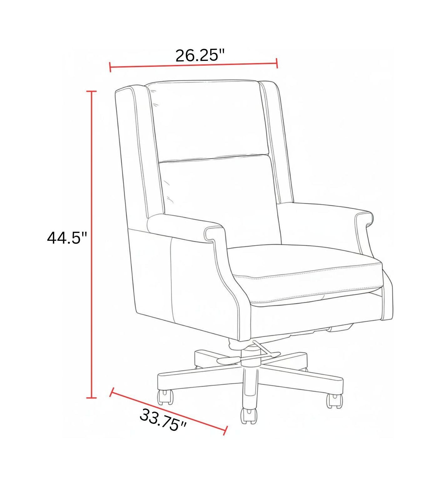 Dc132 - Leather Desk Chair