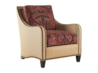 Royal Kahala - Koko Chair - Dark Red / Light Brown