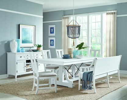 Heron Cove - Dining Side Chair With Upholstered Seat (Set of 2) - Chalk White