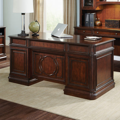 Brayton Manor - Jr Executive Desk Top - Cognac