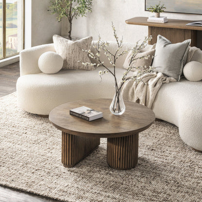 Vander - Solid Wood Round Coffee Table