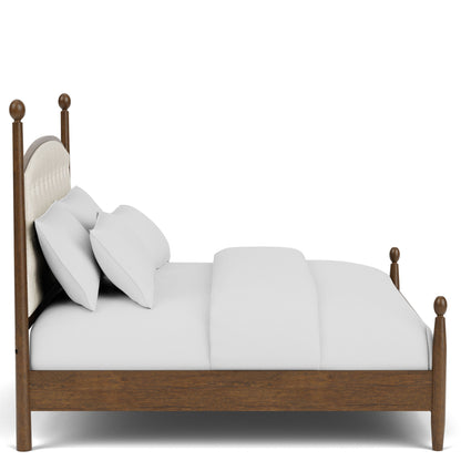 Calhoun - Queen Upholstered Footboard - Whiskey Oak