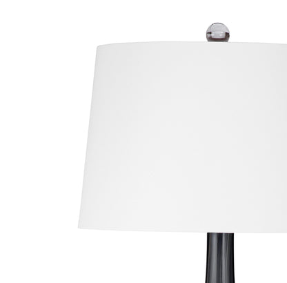 Glass Table Lamp - Black