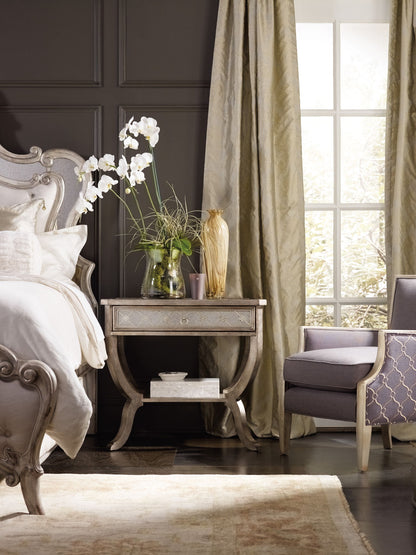 Sanctuary - Bedside Table - Pearl Silver