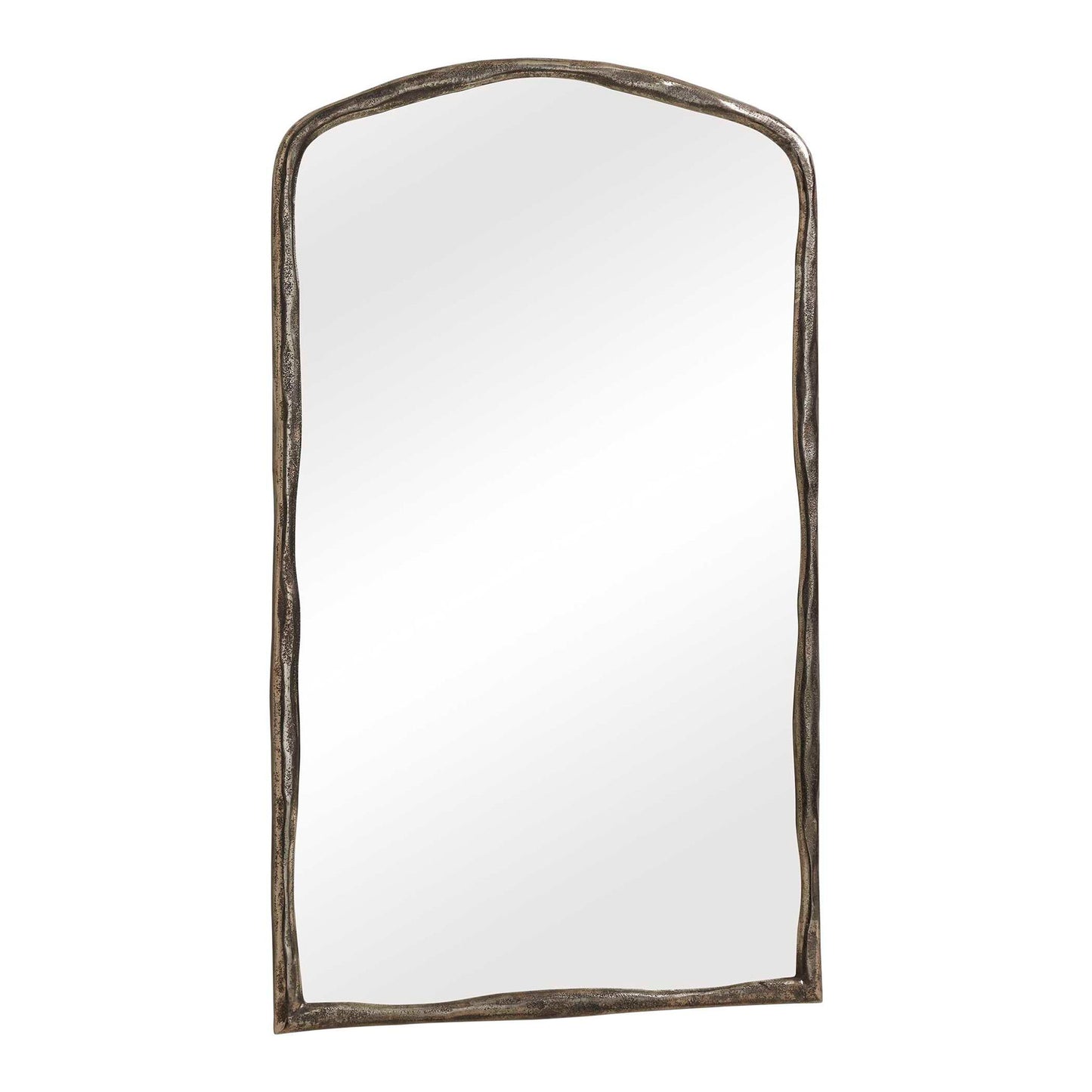 Hammered Antique - Arch Mirror - Nickel