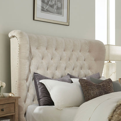 Chloe - King Headboard - Meringue Natural