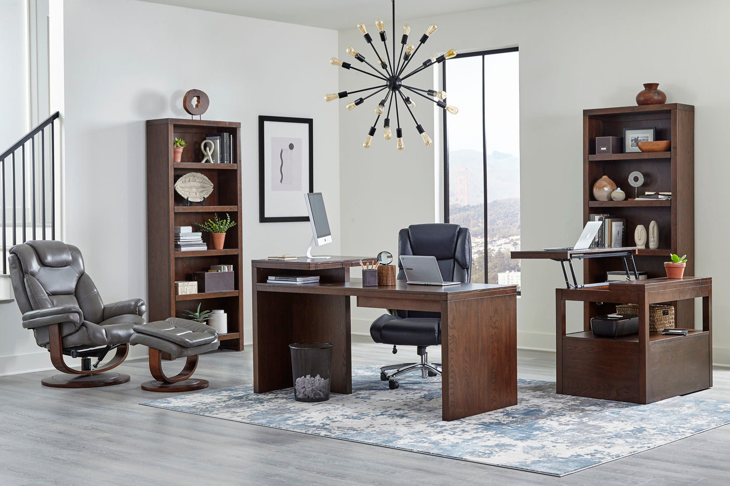 Monarch - Manual Reclining Swivel Chair and Ottoman