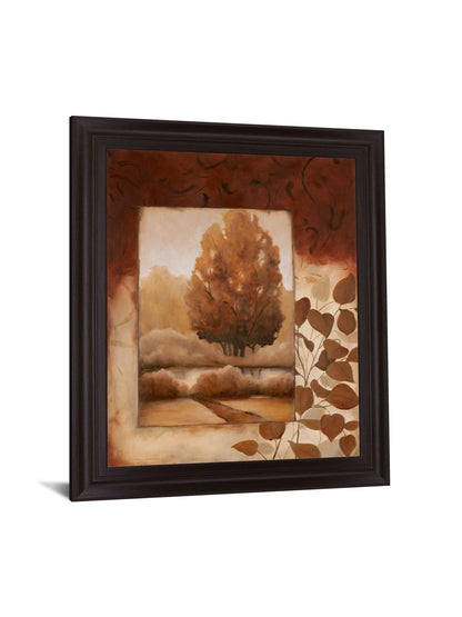 Copper Woodland View - 28" x 34" Framed Wall Art - Dark Brown