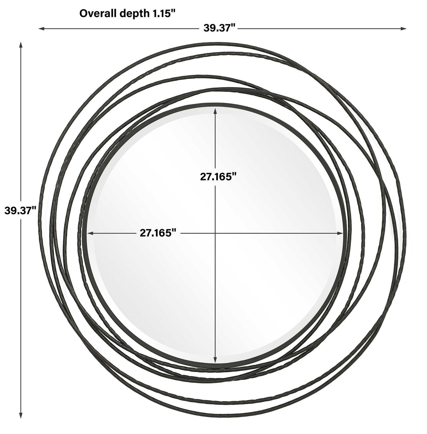 Whirlwind - Round Mirror