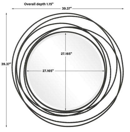 Whirlwind - Round Mirror