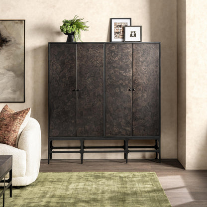 Amilio - Tall Cabinet - Rust Noir