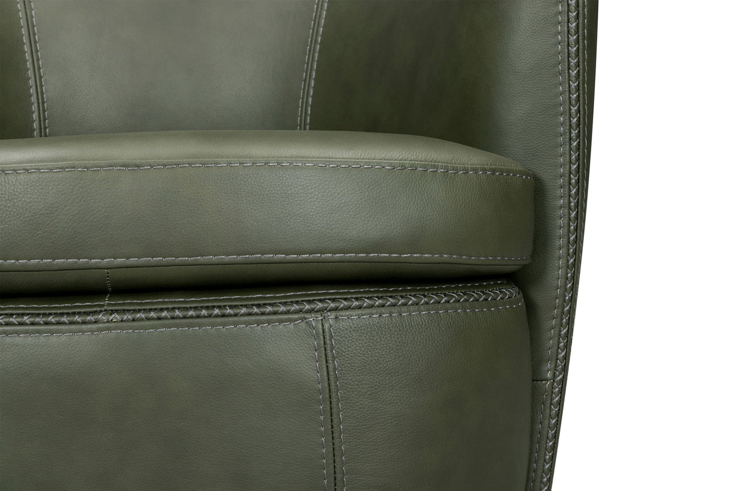 Barolo - 100% Italian Leather Swivel Club Chair (Set of 2)