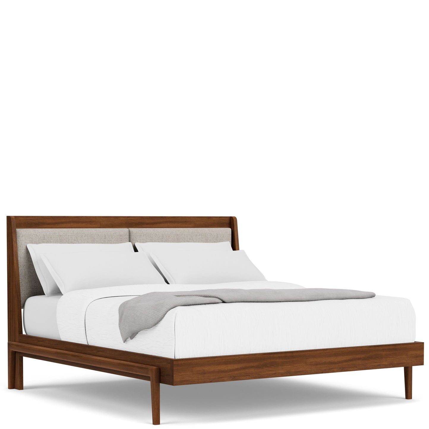 Elsie - Queen Platform Footboard And Rails - Dark Brown